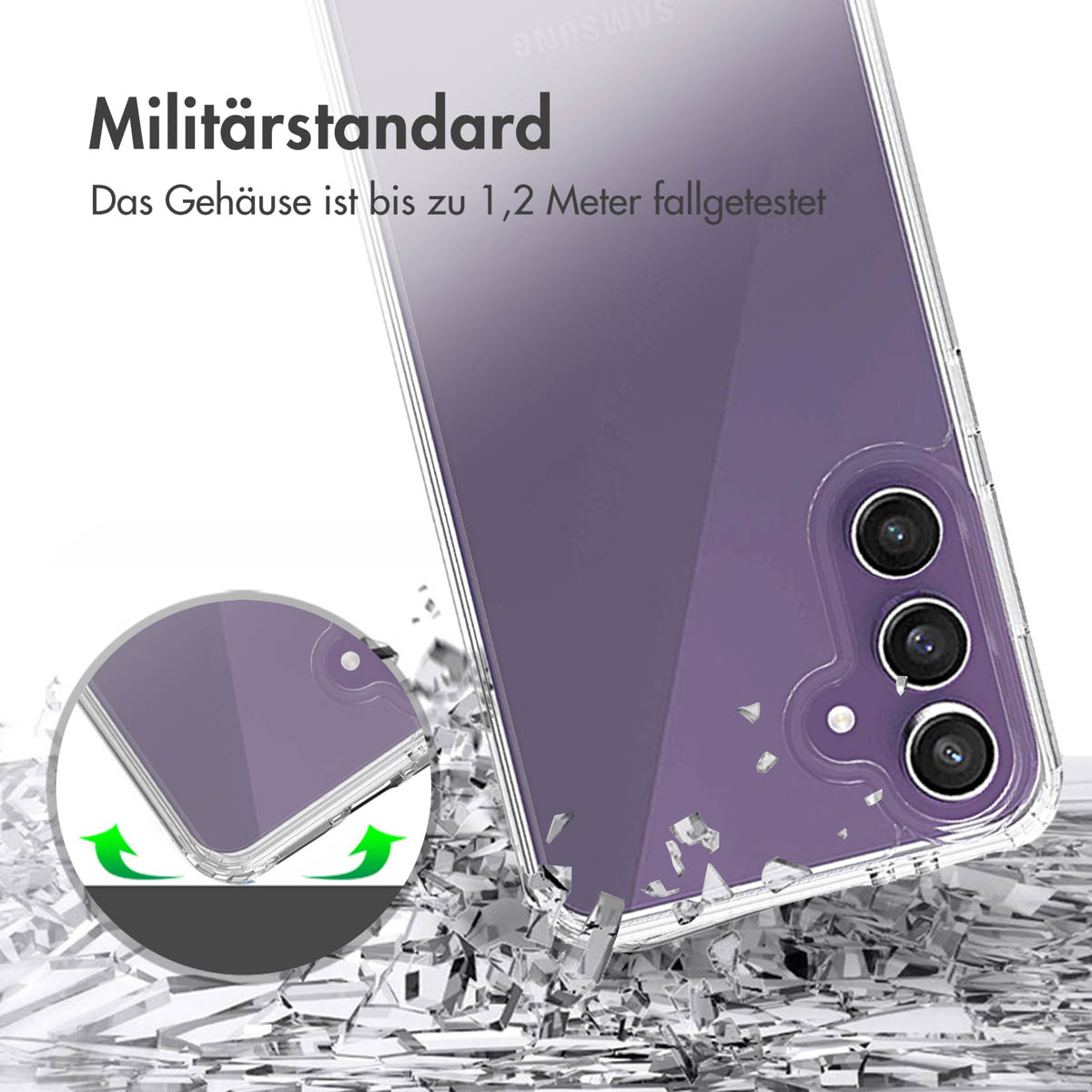 Accezz Xtreme Impact Backcover Samsung Galaxy S24 FE - Transparant - Afbeelding 5
