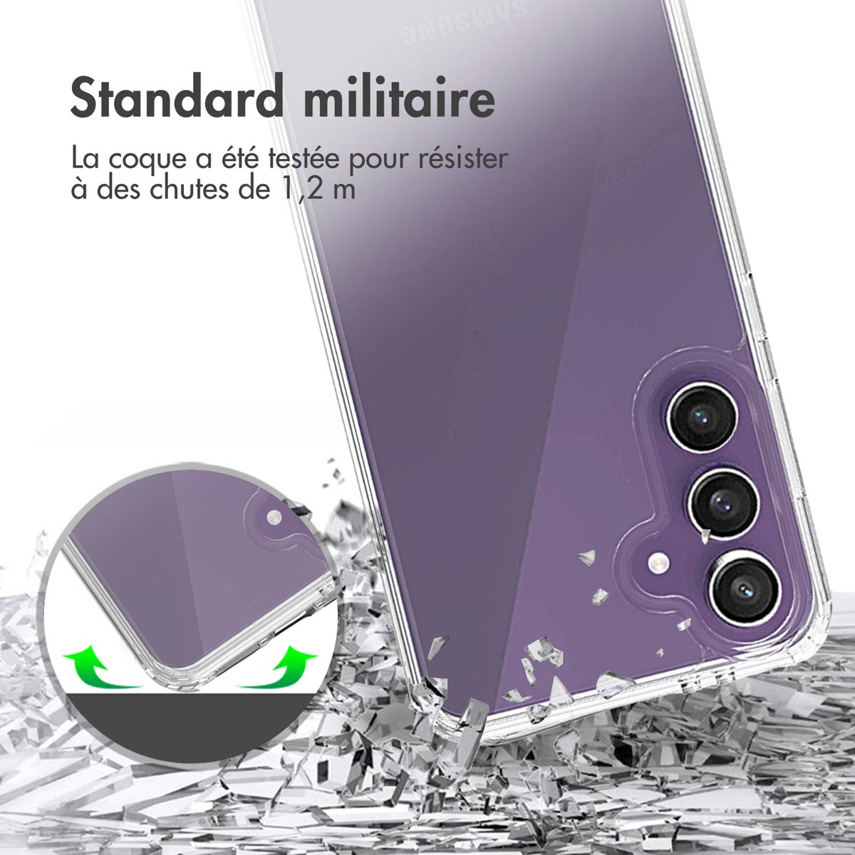 Accezz Xtreme Impact Backcover Samsung Galaxy S24 FE - Transparant - Afbeelding 4