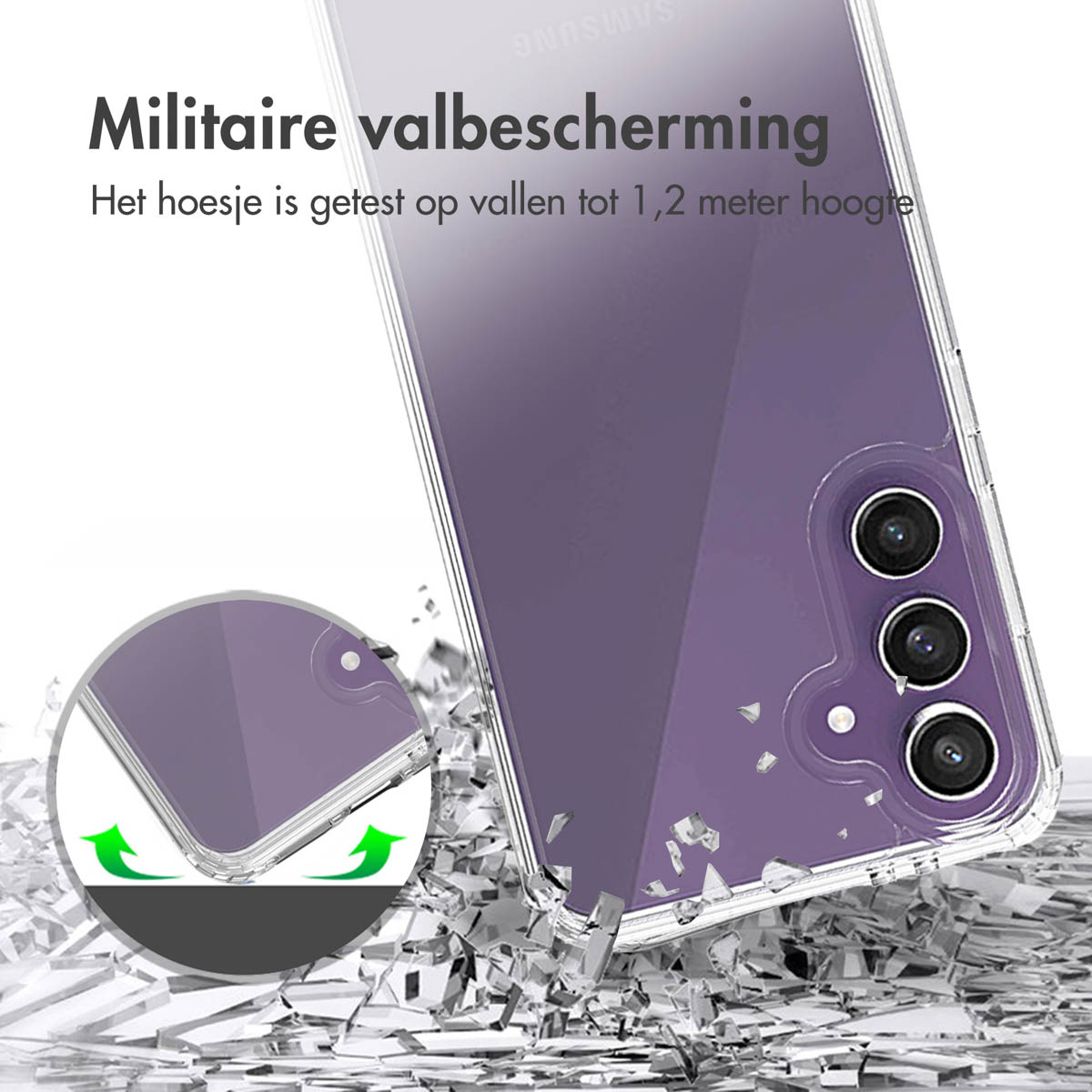 Accezz Xtreme Impact Backcover Samsung Galaxy S24 FE - Transparant - Afbeelding 6