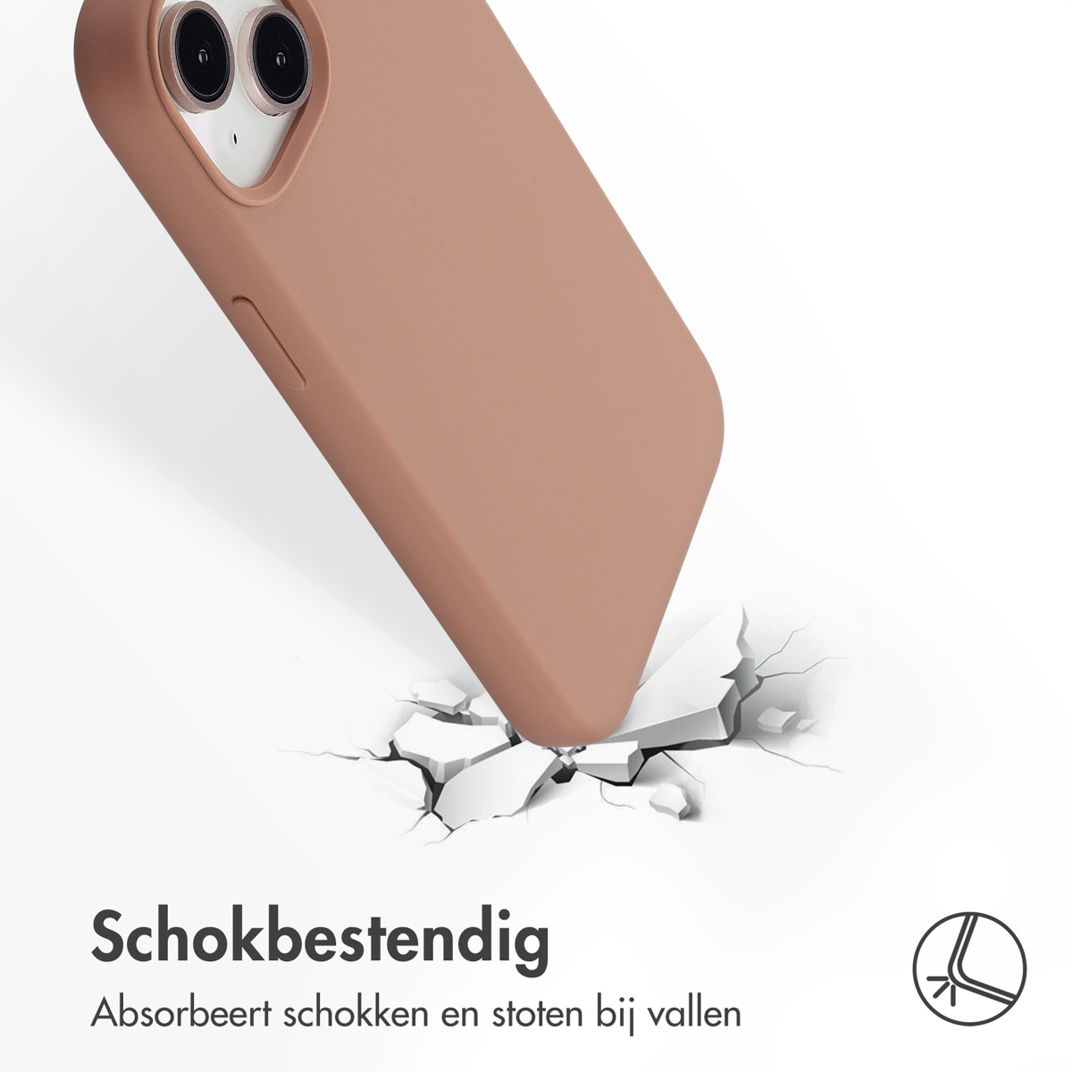 Accezz Liquid Silicone Backcover met MagSafe Apple iPhone 13 Pro - Lichtbruin - Afbeelding 8