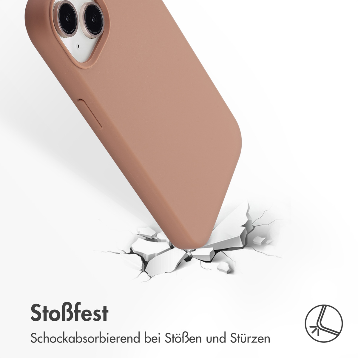 Accezz Liquid Silicone Backcover met MagSafe Apple iPhone 13 Pro Max - Lichtbruin - Afbeelding 9