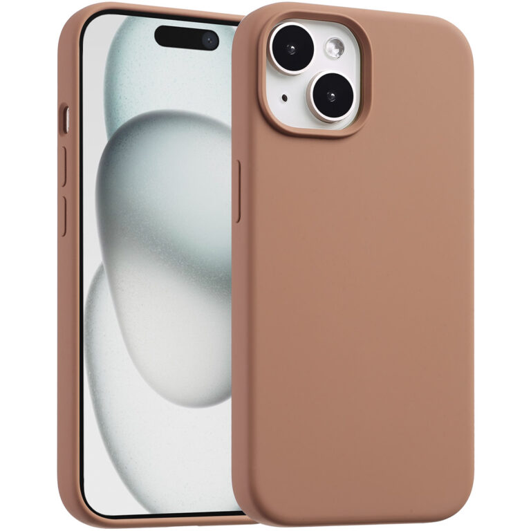 Accezz Liquid Silicone Backcover met MagSafe Apple iPhone 15 - Light Brown - Afbeelding 10
