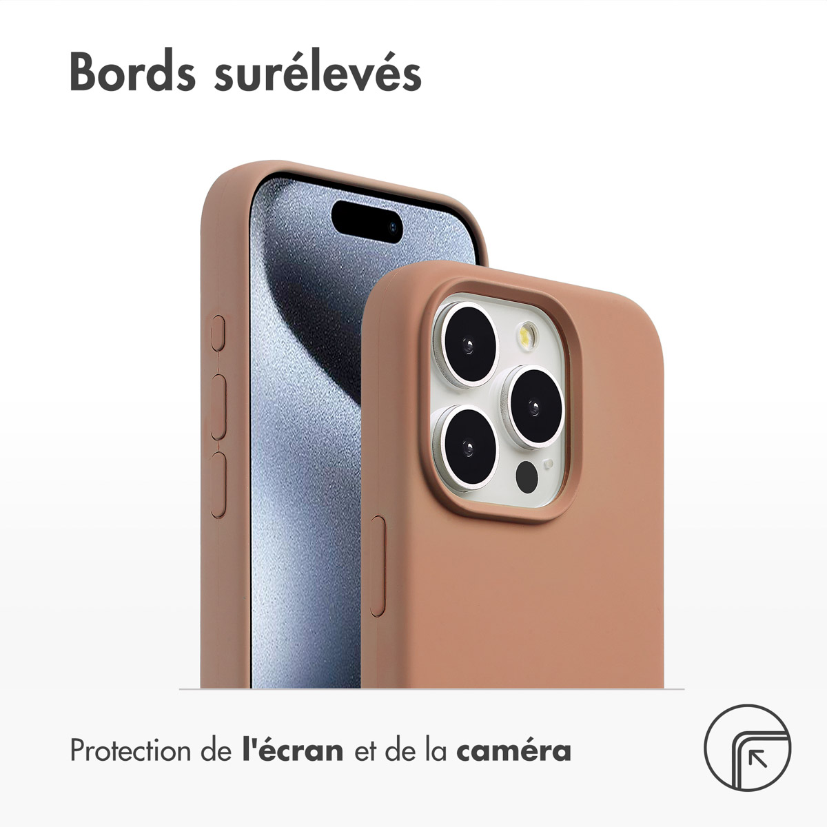 Accezz Liquid Silicone Backcover met MagSafe Apple iPhone 15 Pro - Lichtbruin - Afbeelding 10