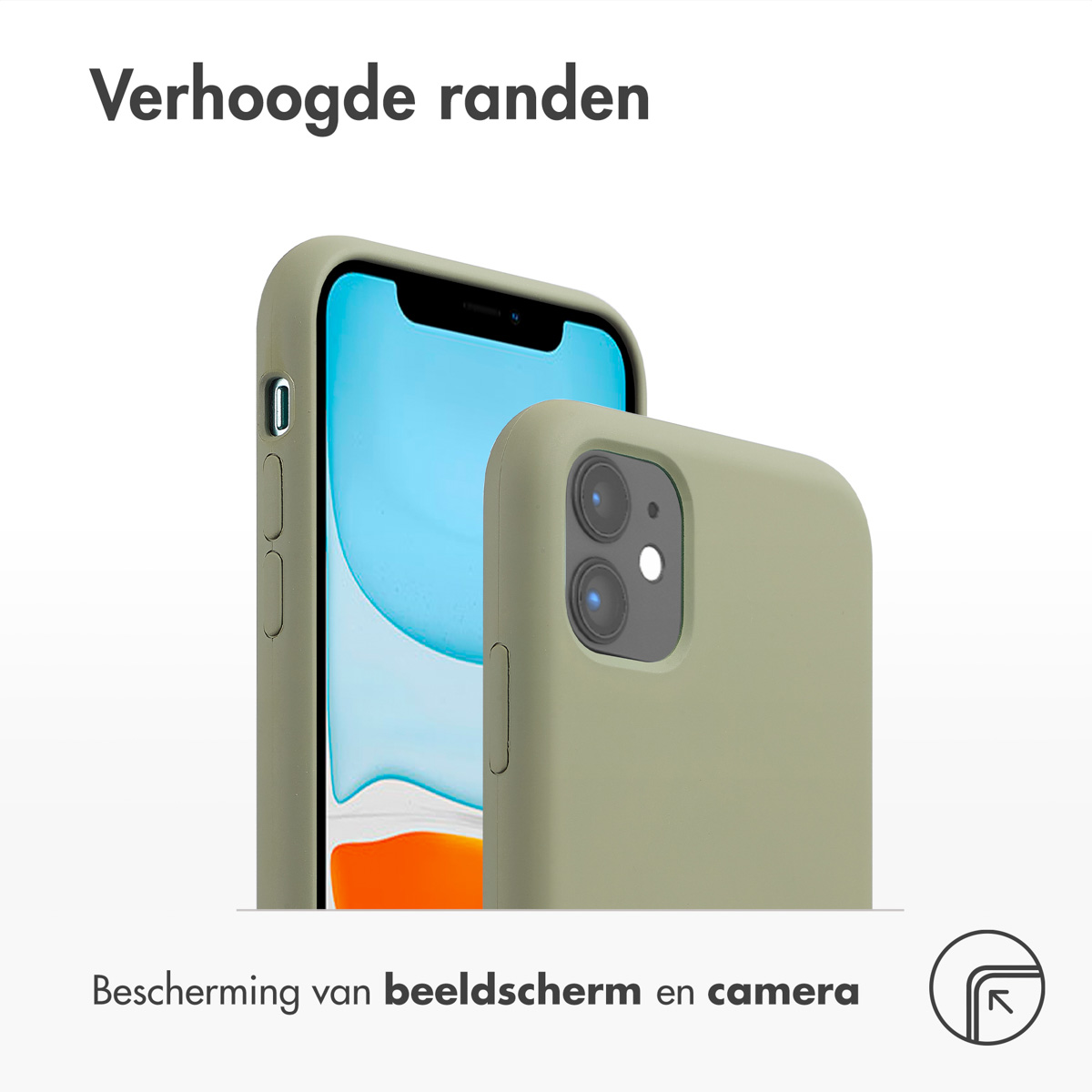 Accezz Liquid Silicone Backcover met MagSafe Apple iPhone 11 - Cooper Green - Afbeelding 2