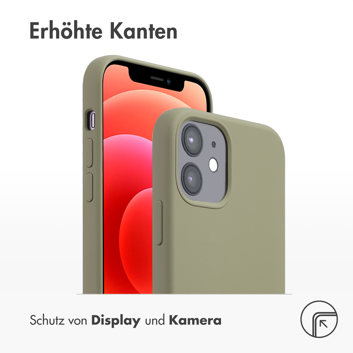 Accezz Liquid Silicone Backcover met MagSafe Apple iPhone 12 (Pro) - Cooper Green - Afbeelding 8