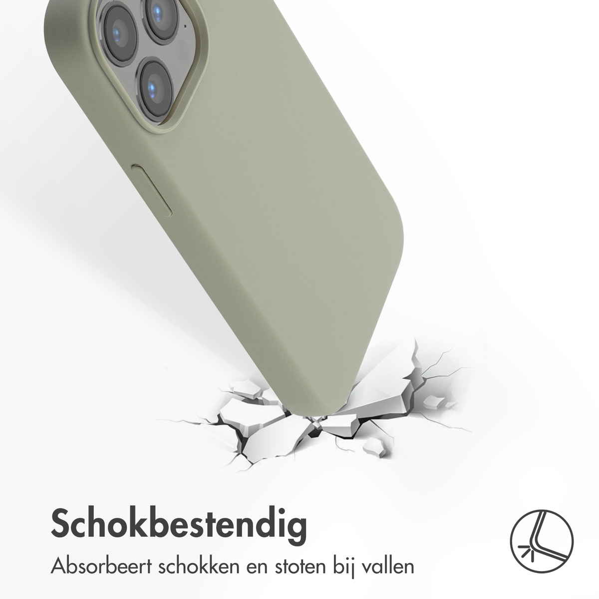 Accezz Liquid Silicone Backcover met MagSafe Apple iPhone 13 Pro - Cooper Green - Afbeelding 3