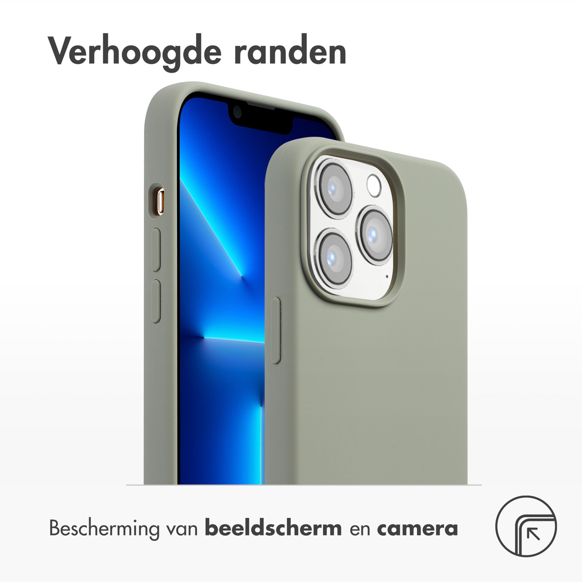 Accezz Liquid Silicone Backcover met MagSafe Apple iPhone 13 Pro - Cooper Green - Afbeelding 2