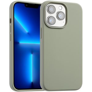 Accezz Liquid Silicone Backcover met MagSafe Apple iPhone 13 Pro - Cooper Green