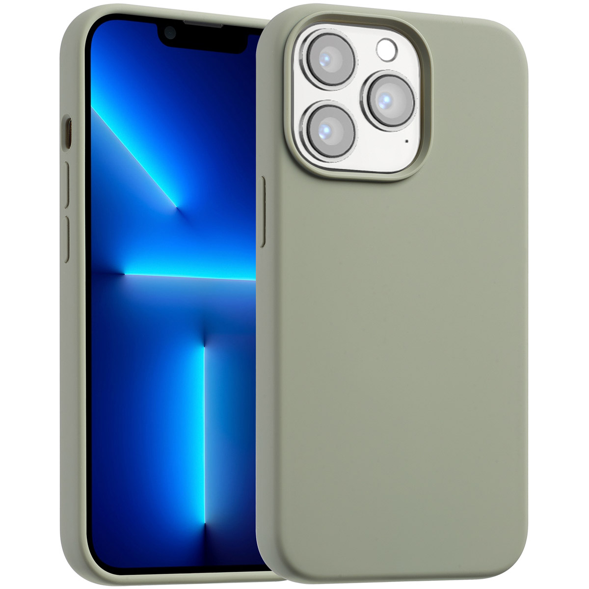 Accezz Liquid Silicone Backcover met MagSafe Apple iPhone 13 Pro – Cooper Green