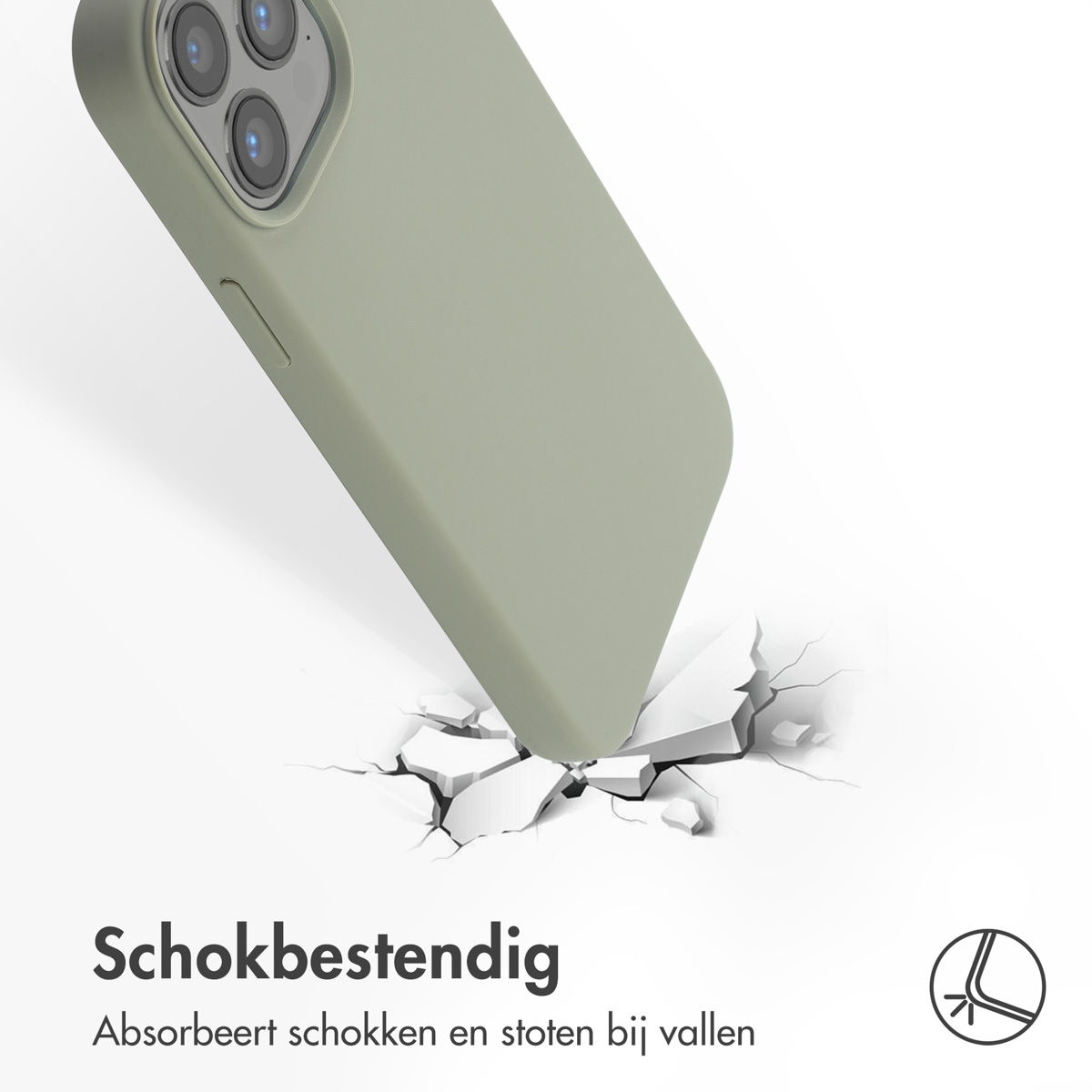 Accezz Liquid Silicone Backcover met MagSafe Apple iPhone 13 Pro Max - Cooper Green - Afbeelding 2