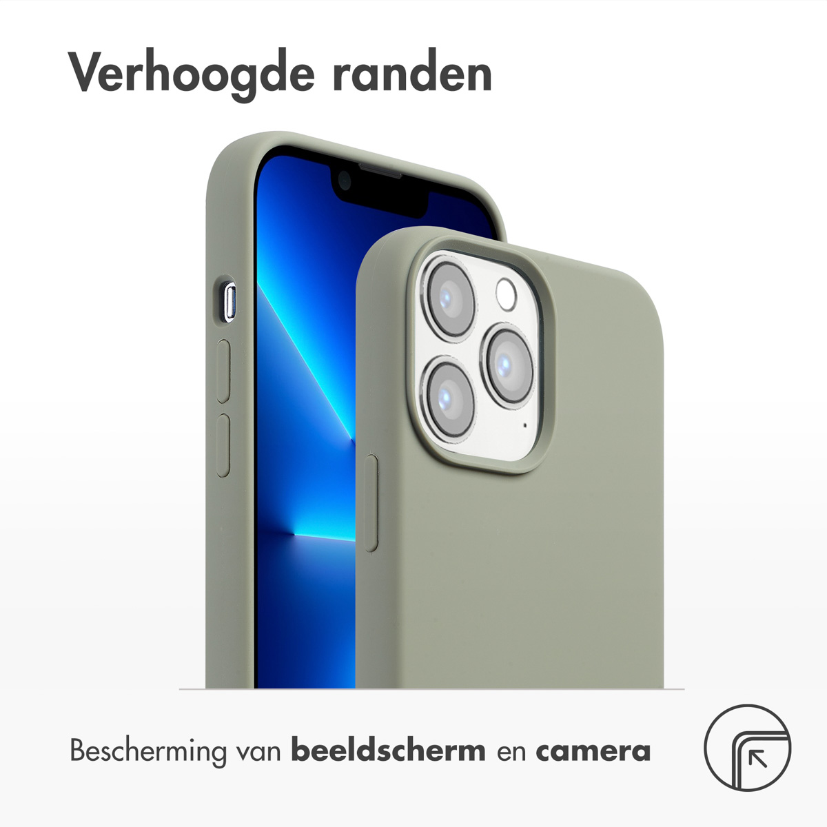 Accezz Liquid Silicone Backcover met MagSafe Apple iPhone 13 Pro Max - Cooper Green - Afbeelding 3