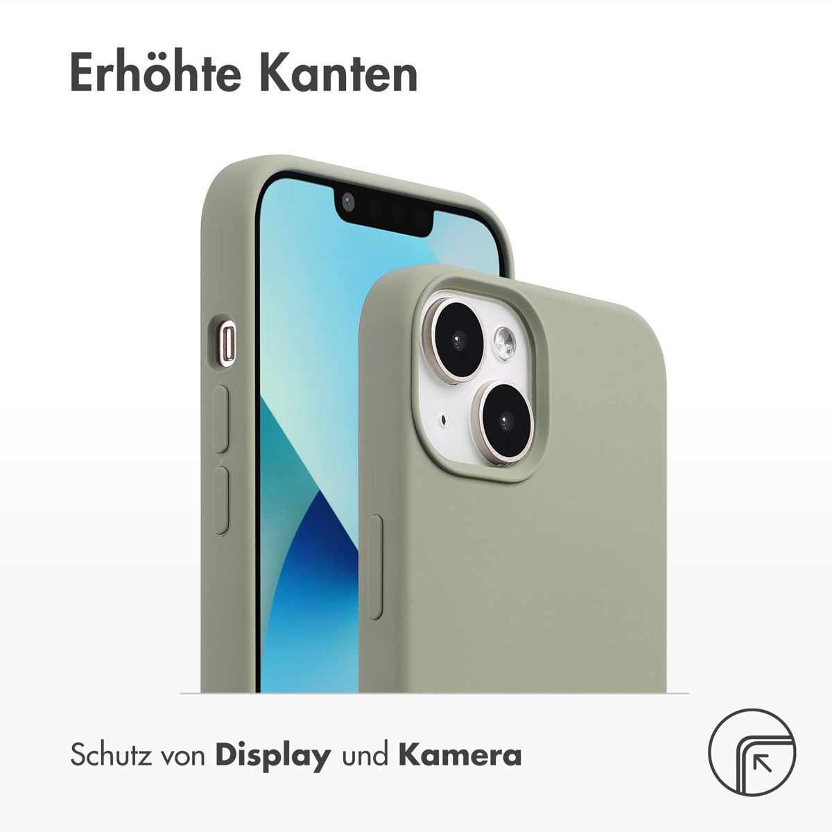 Accezz Liquid Silicone Backcover met MagSafe Apple iPhone 13 Mini - Cooper Green - Afbeelding 9