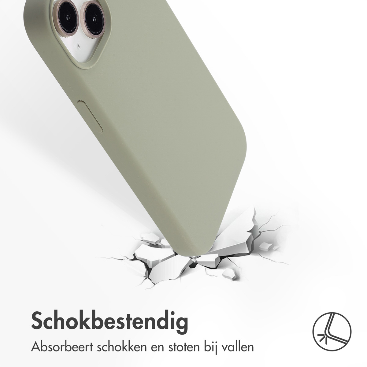 Accezz Liquid Silicone Backcover met MagSafe Apple iPhone 13 Mini - Cooper Green - Afbeelding 3