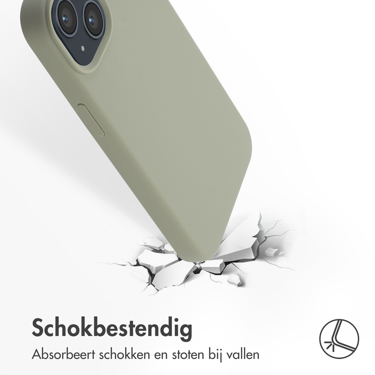 Accezz Liquid Silicone Backcover met MagSafe Apple iPhone 14 / 13 - Cooper Green - Afbeelding 3