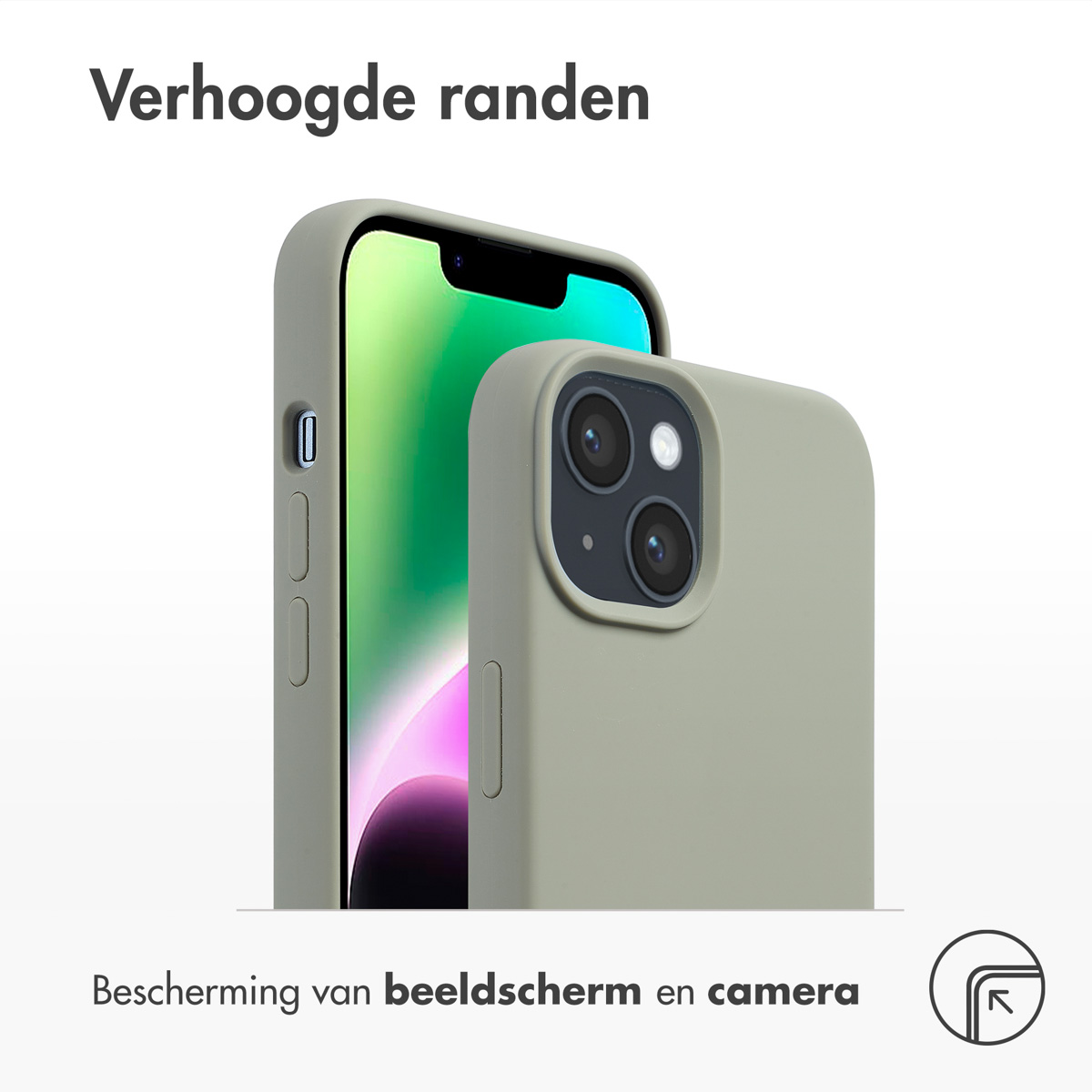 Accezz Liquid Silicone Backcover met MagSafe Apple iPhone 14 / 13 - Cooper Green - Afbeelding 2