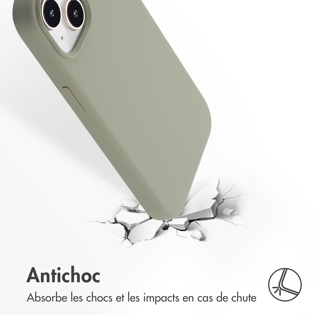 Accezz Liquid Silicone Backcover met MagSafe Apple iPhone 15 - Cooper Green - Afbeelding 6