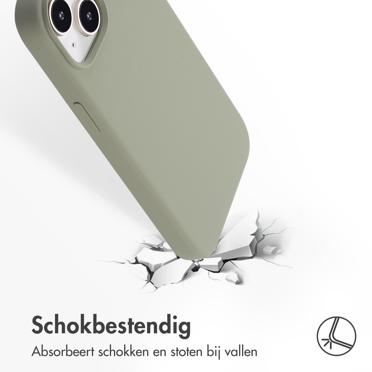 Accezz Liquid Silicone Backcover met MagSafe Apple iPhone 15 - Cooper Green - Afbeelding 3