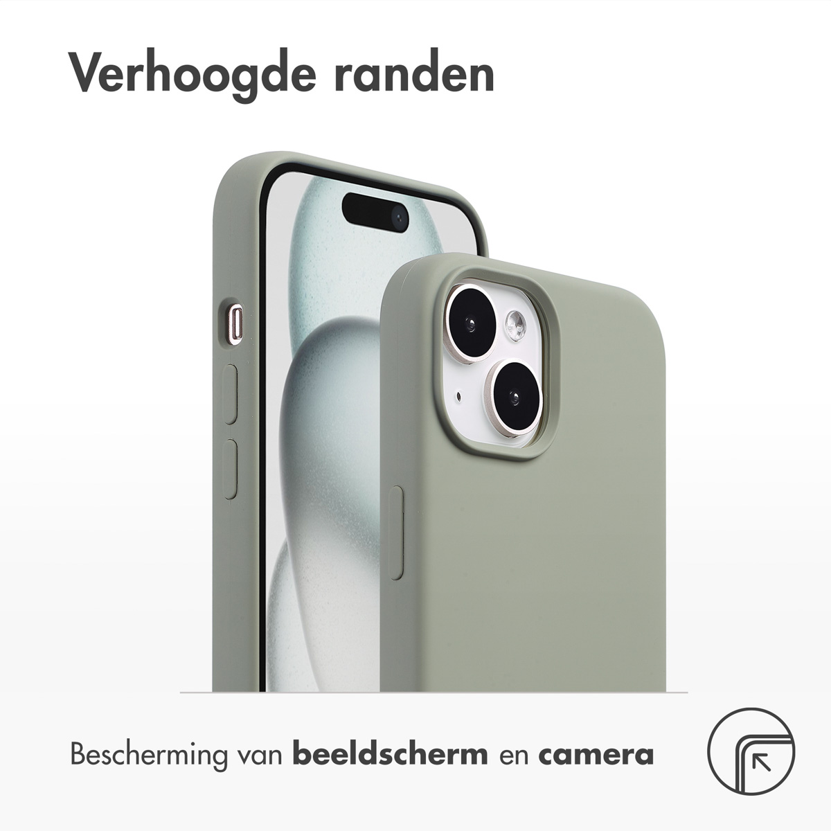 Accezz Liquid Silicone Backcover met MagSafe Apple iPhone 15 - Cooper Green - Afbeelding 2