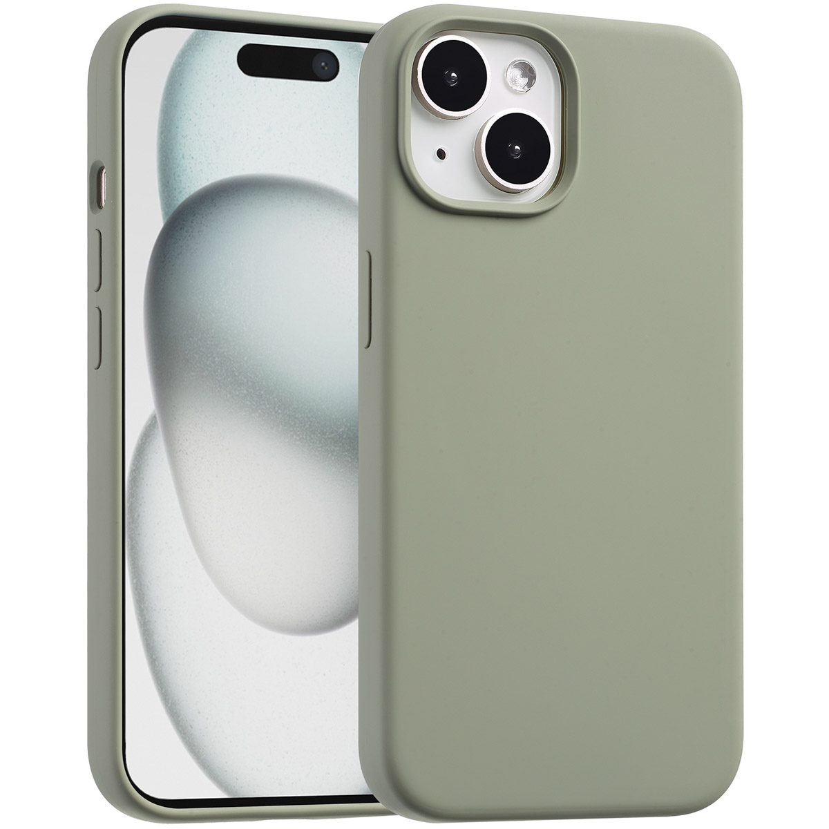Accezz Liquid Silicone Backcover met MagSafe Apple iPhone 15 - Cooper Green - Afbeelding 7