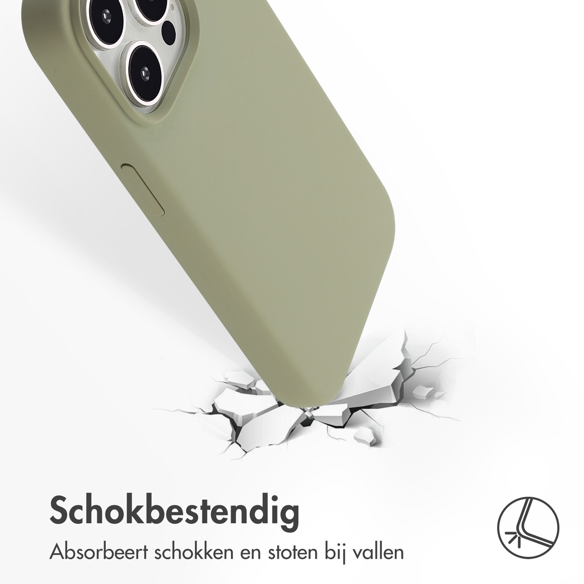 Accezz Liquid Silicone Backcover met MagSafe Apple iPhone 15 Pro - Cooper Green - Afbeelding 3