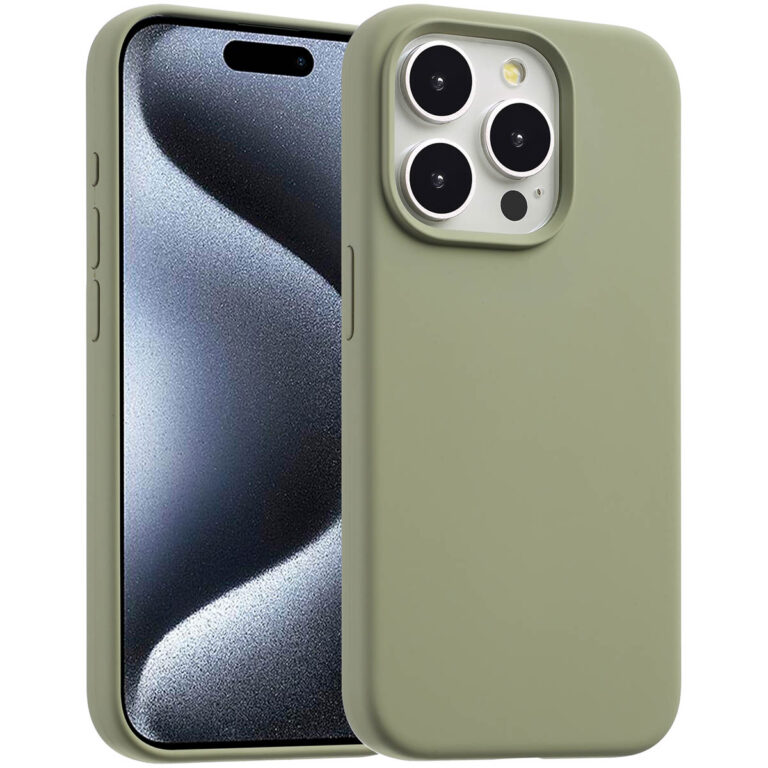 Accezz Liquid Silicone Backcover met MagSafe Apple iPhone 15 Pro - Cooper Green - Afbeelding 10