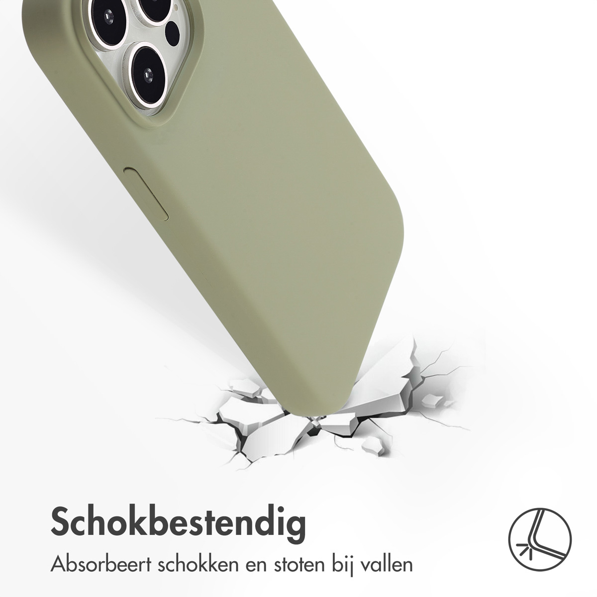 Accezz Liquid Silicone Backcover met MagSafe Apple iPhone 15 Pro Max - Cooper Green - Afbeelding 3