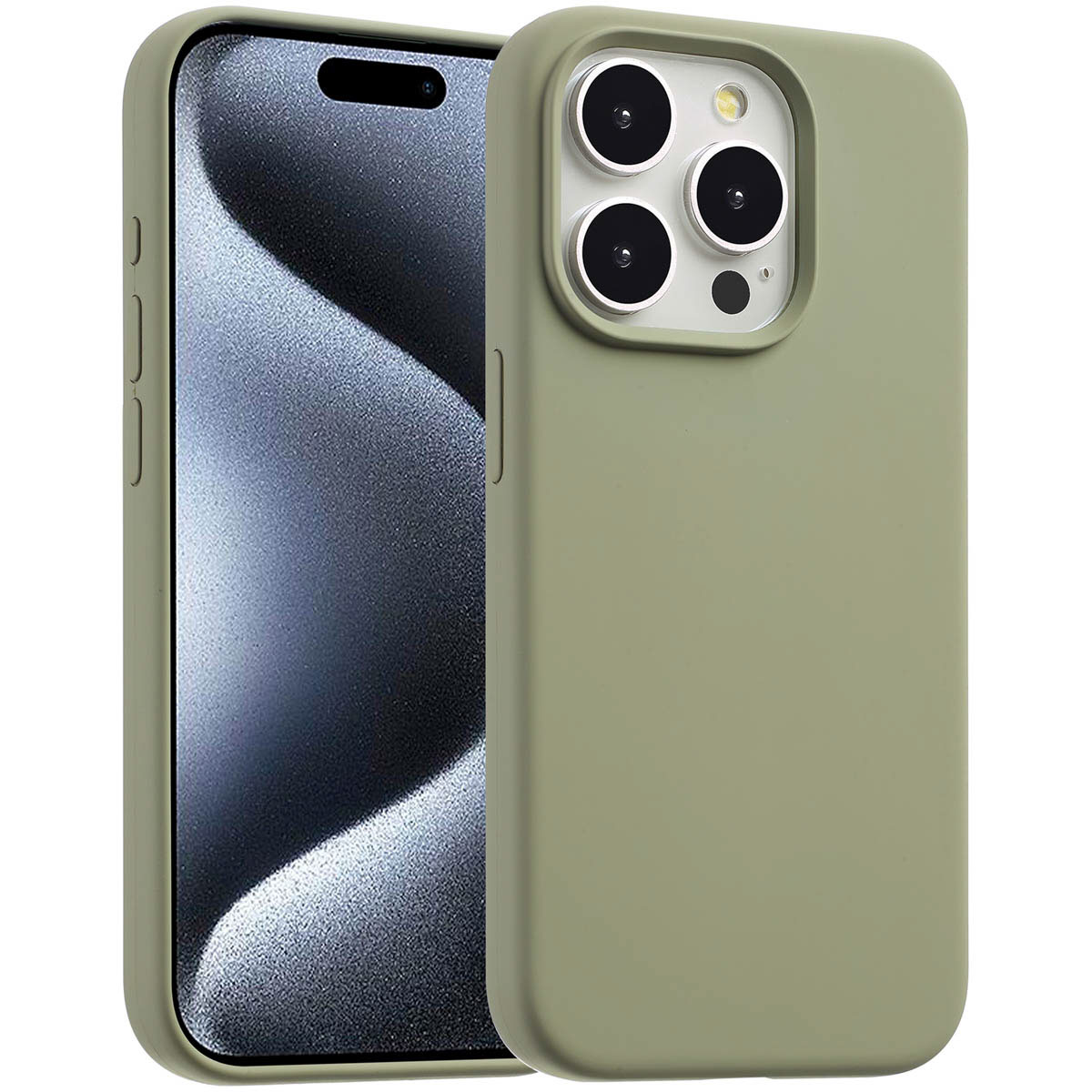 Accezz Liquid Silicone Backcover met MagSafe Apple iPhone 15 Pro Max - Cooper Green - Afbeelding 4