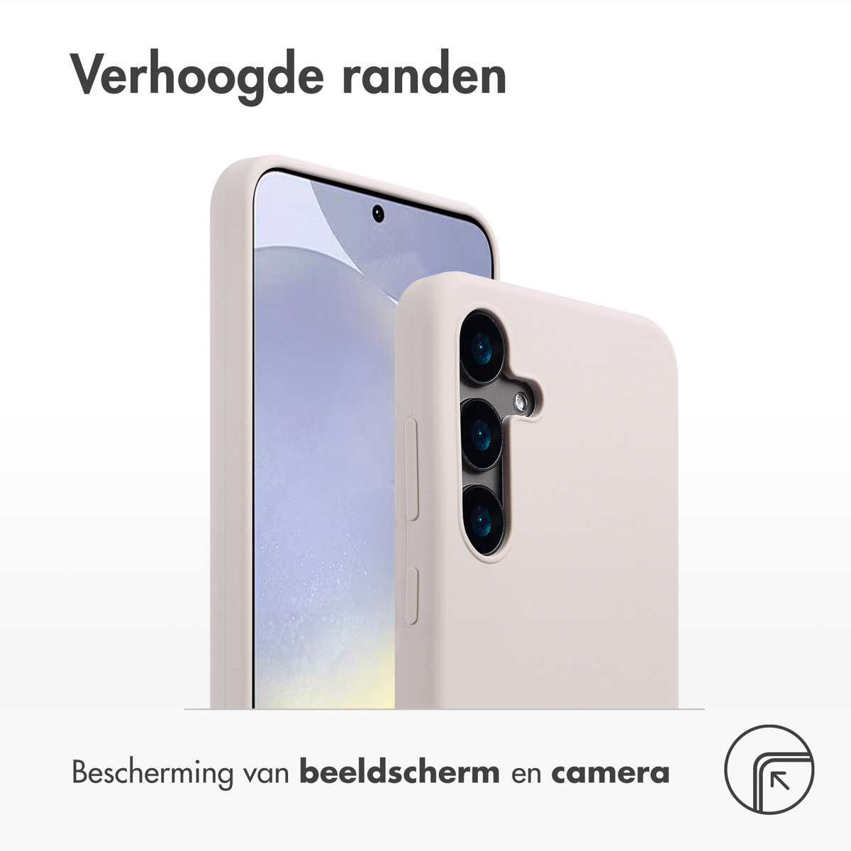 Accezz Liquid Silicone Backcover met MagSafe Samsung Galaxy S24 - Stone - Afbeelding 2