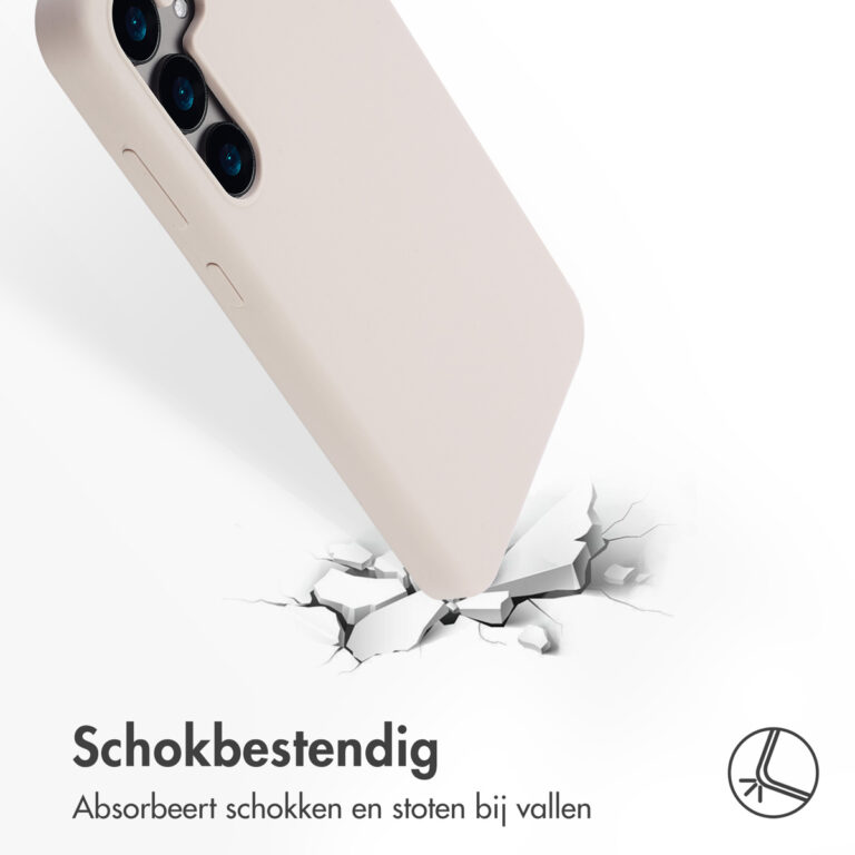 Accezz Liquid Silicone Backcover met MagSafe Samsung Galaxy S24 Plus - Stone - Afbeelding 9
