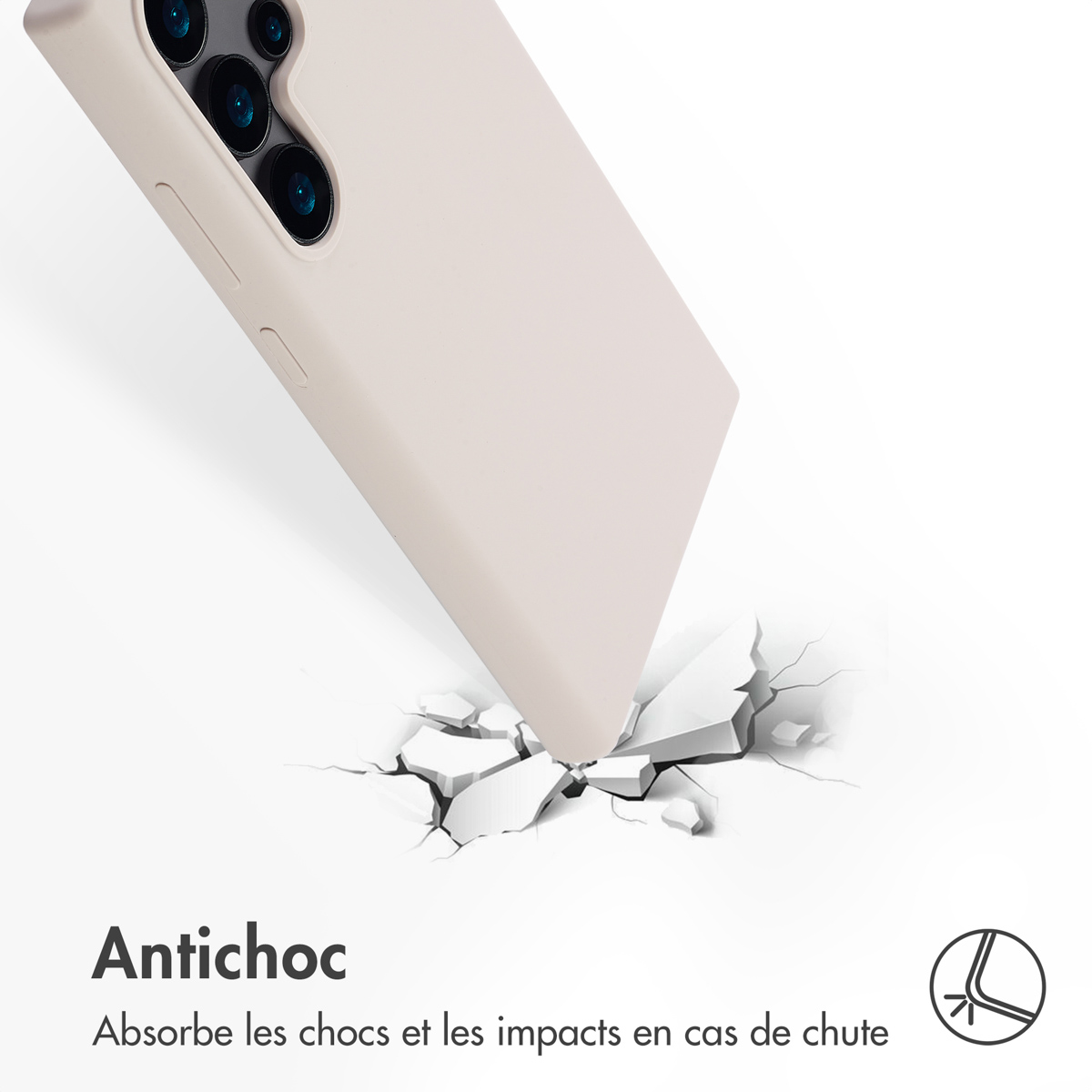 Accezz Liquid Silicone Backcover met MagSafe Samsung Galaxy S24 Ultra - Stone - Afbeelding 6