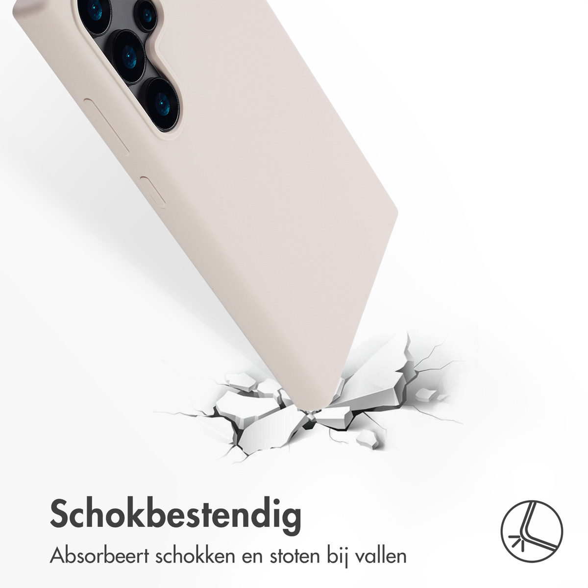 Accezz Liquid Silicone Backcover met MagSafe Samsung Galaxy S24 Ultra - Stone - Afbeelding 3