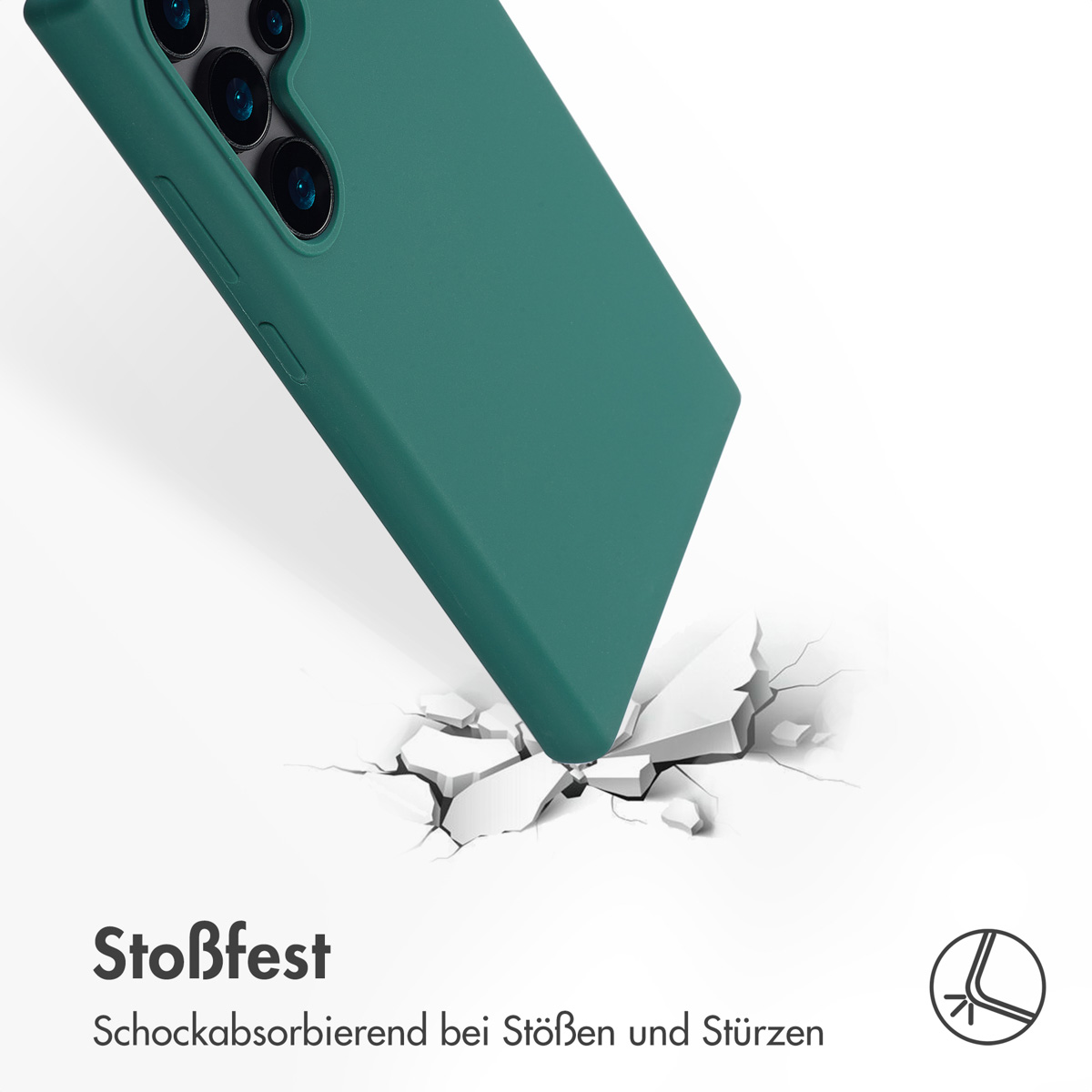 Accezz Liquid Silicone Backcover Samsung Galaxy S24 Ultra - Forest Green - Afbeelding 10