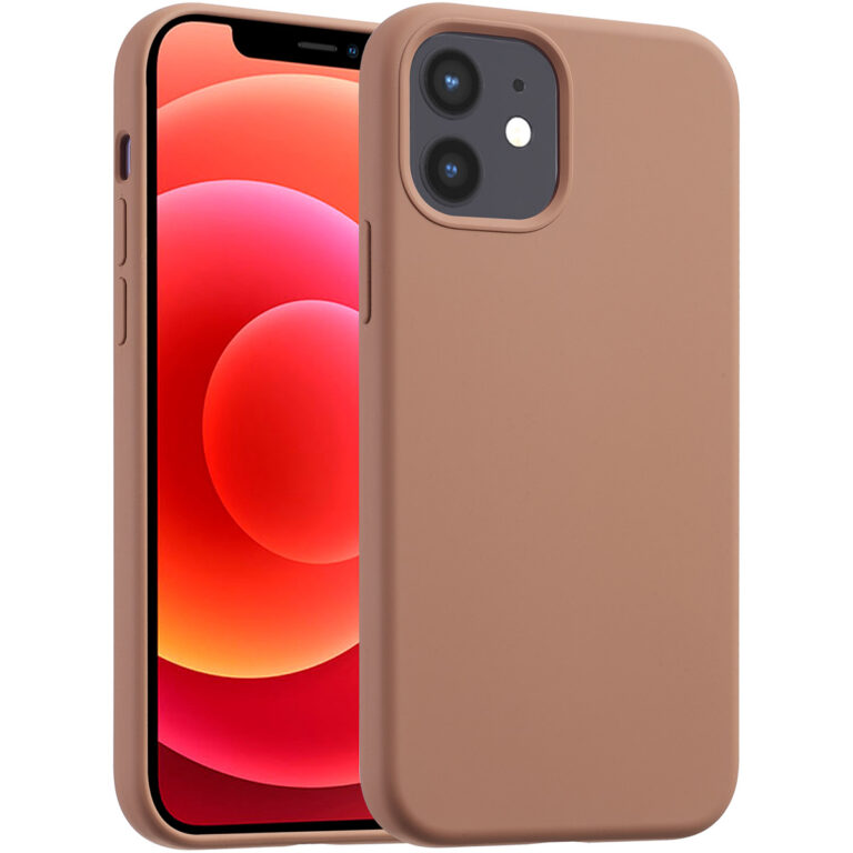 Accezz Liquid Silicone Backcover met MagSafe Apple iPhone 12 (Pro) - Light Brown - Afbeelding 10