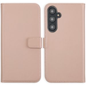 Selencia Echt Leren Bookcase Samsung Galaxy S24 FE - Dusty Pink