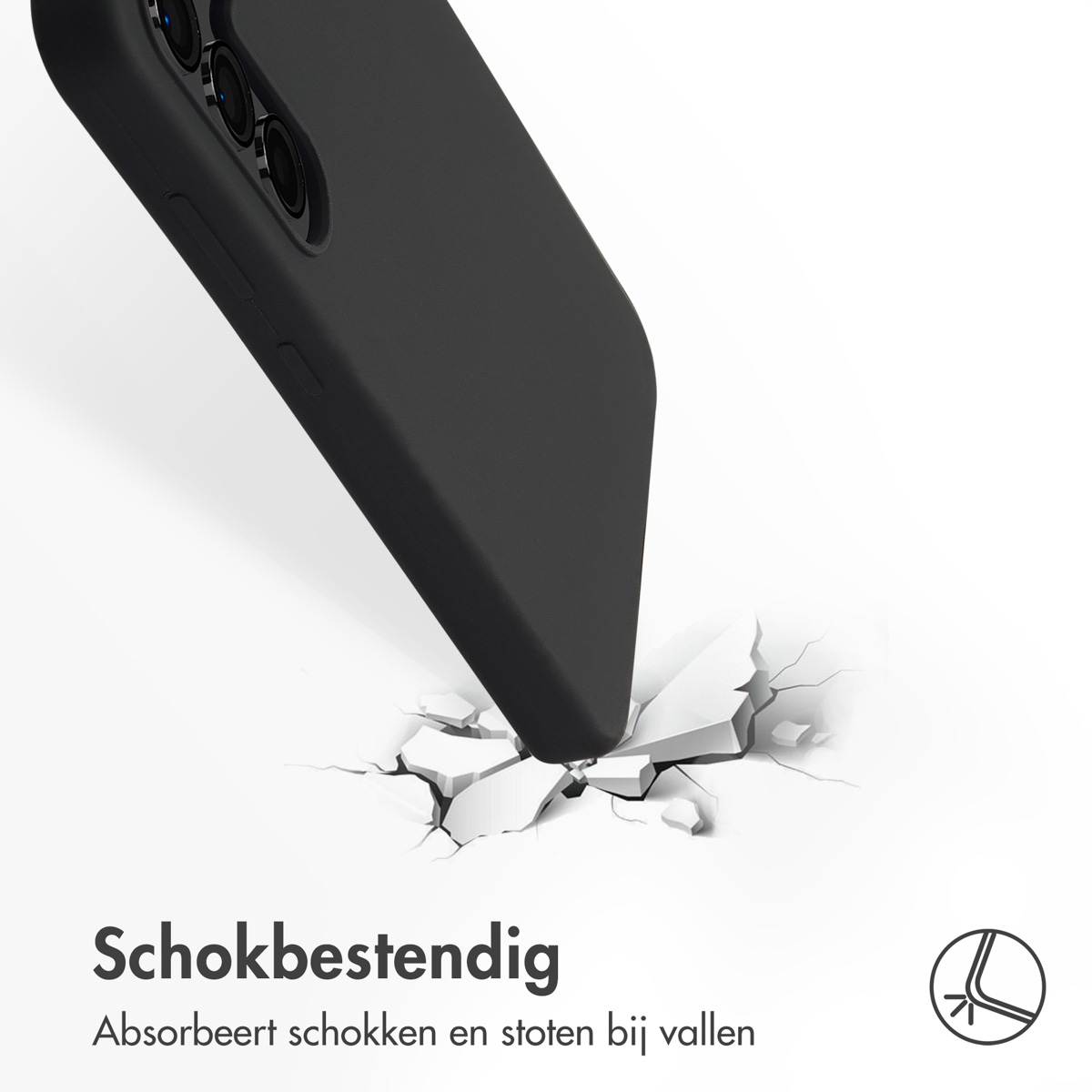 Accezz Liquid Silicone Backcover met MagSafe Samsung Galaxy S24 FE - Zwart - Afbeelding 3