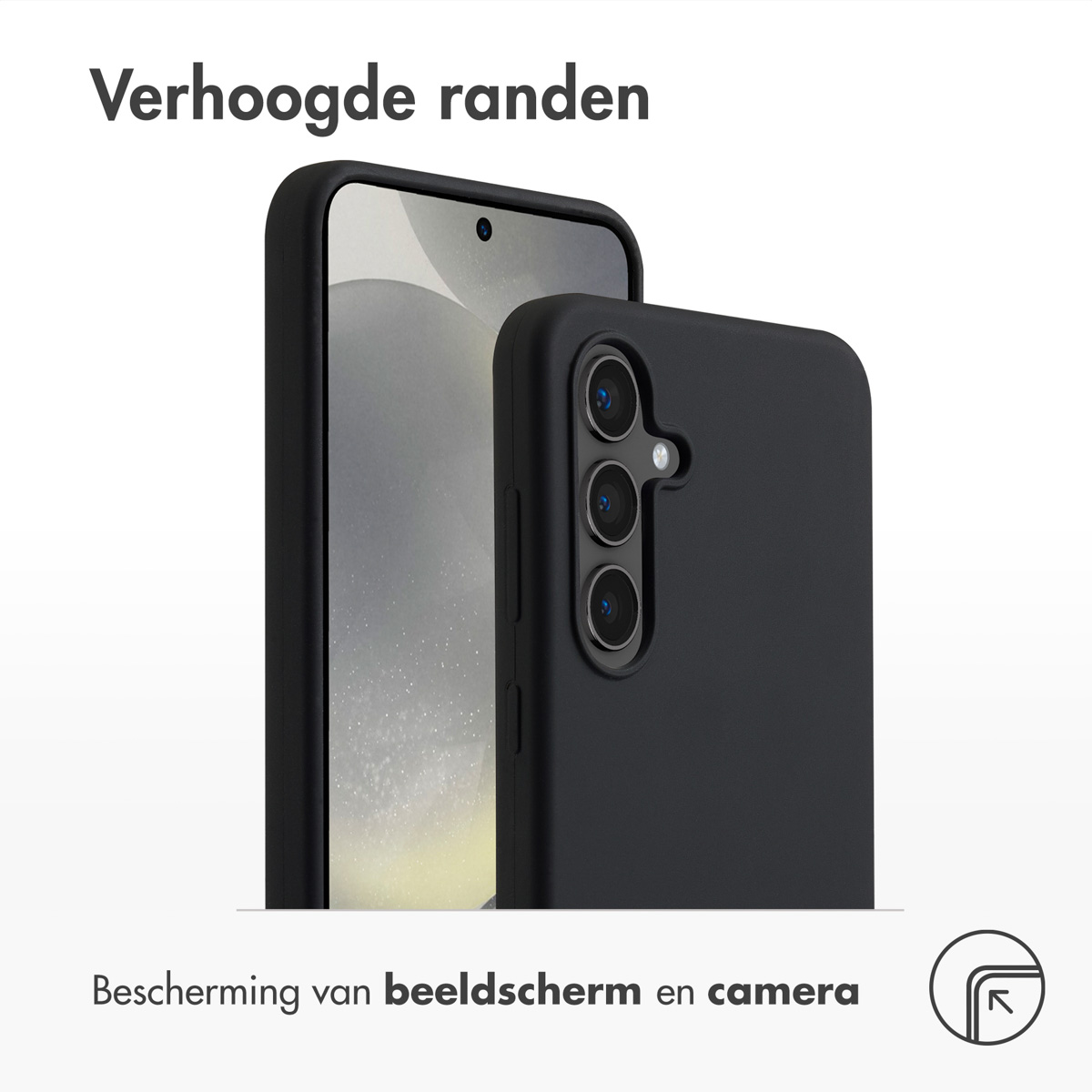Accezz Liquid Silicone Backcover met MagSafe Samsung Galaxy S24 FE - Zwart - Afbeelding 2