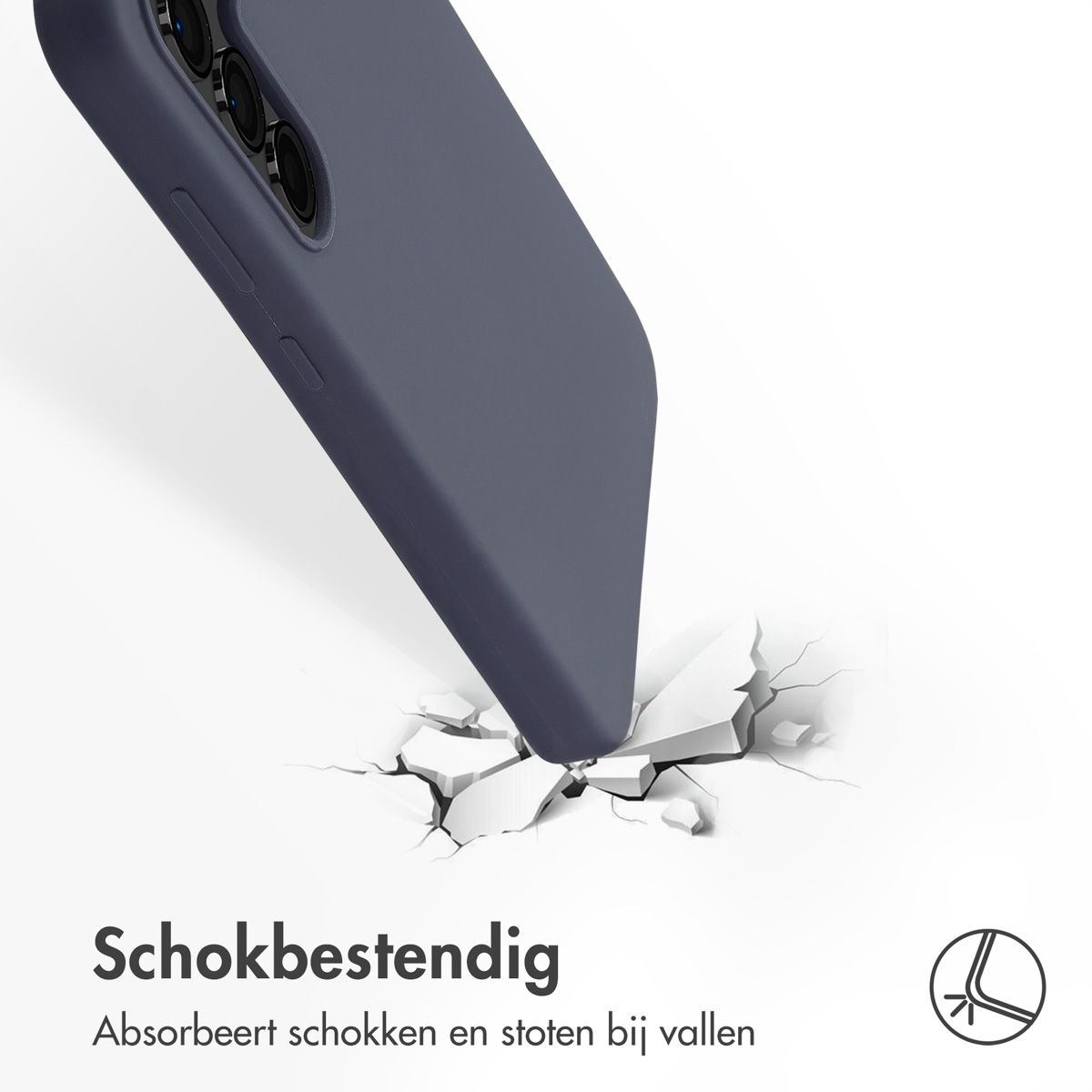 Accezz Liquid Silicone Backcover met MagSafe Samsung Galaxy S24 FE - Donkerblauw - Afbeelding 3