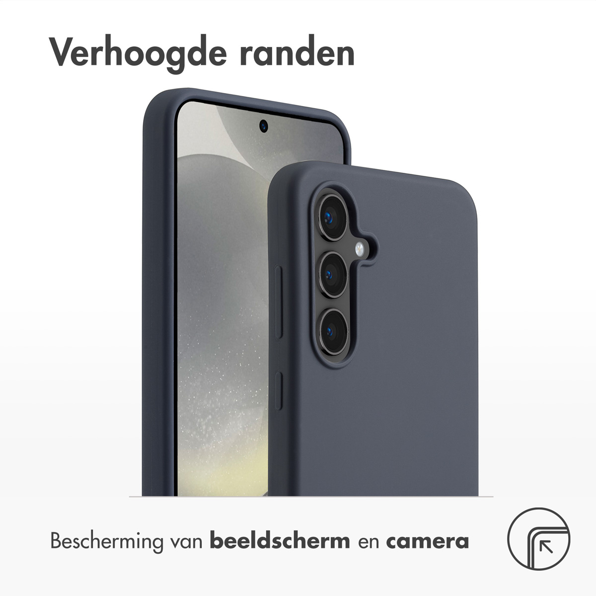 Accezz Liquid Silicone Backcover met MagSafe Samsung Galaxy S24 FE - Donkerblauw - Afbeelding 2
