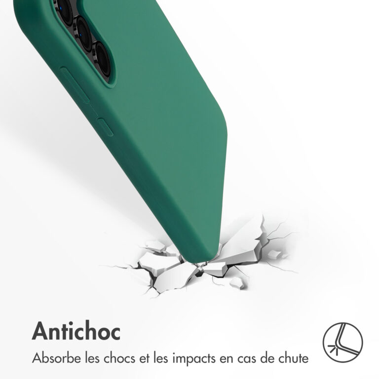 Accezz Liquid Silicone Backcover met MagSafe Samsung Galaxy S24 FE - Forest Green - Afbeelding 9