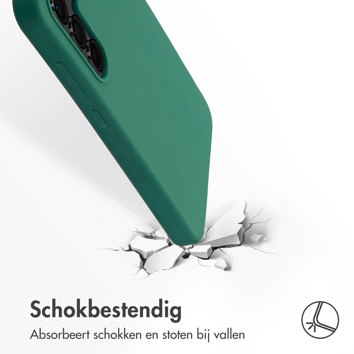 Accezz Liquid Silicone Backcover met MagSafe Samsung Galaxy S24 FE - Forest Green - Afbeelding 2