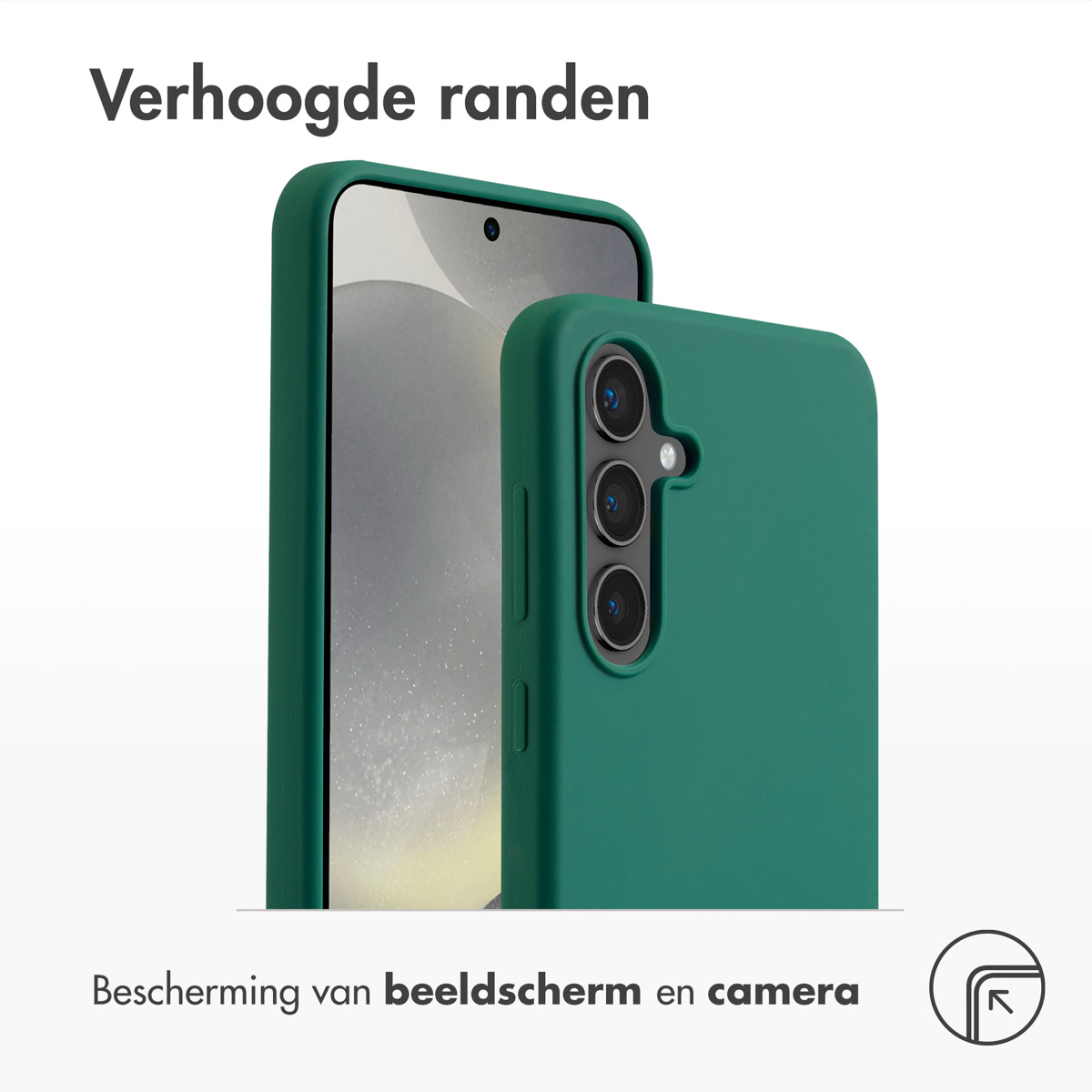 Accezz Liquid Silicone Backcover met MagSafe Samsung Galaxy S24 FE - Forest Green - Afbeelding 3