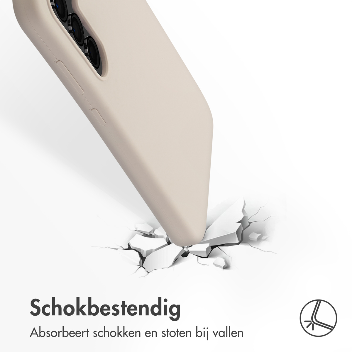 Accezz Liquid Silicone Backcover met MagSafe Samsung Galaxy S24 FE - Stone - Afbeelding 3