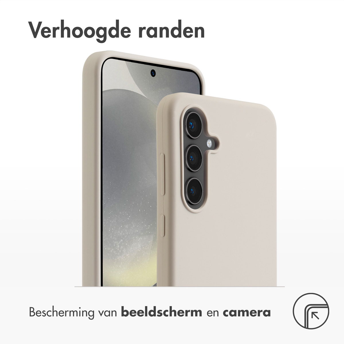 Accezz Liquid Silicone Backcover met MagSafe Samsung Galaxy S24 FE - Stone - Afbeelding 2