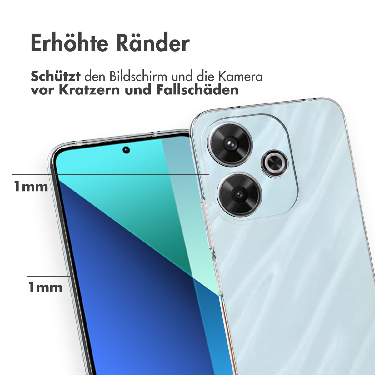 Accezz Clear Backcover Xiaomi Redmi 13 4G - Transparant - Afbeelding 7