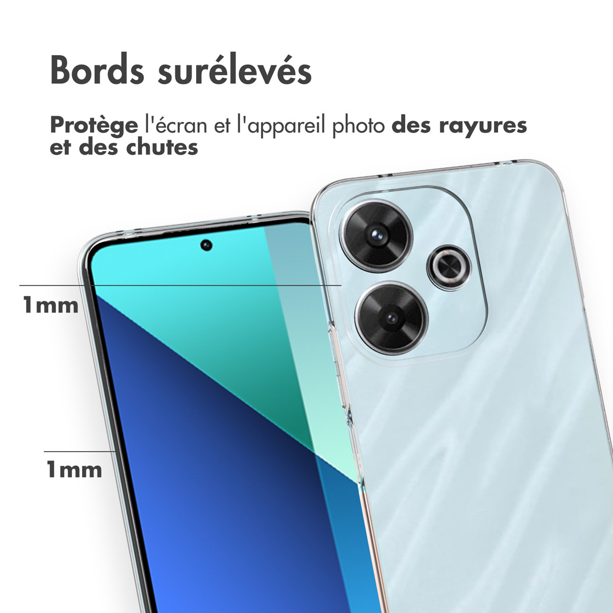 Accezz Clear Backcover Xiaomi Redmi 13 4G - Transparant - Afbeelding 8