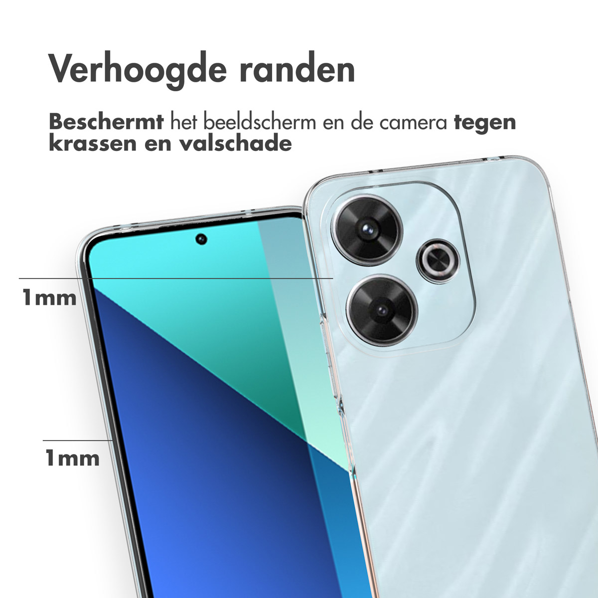 Accezz Clear Backcover Xiaomi Redmi 13 4G - Transparant - Afbeelding 9