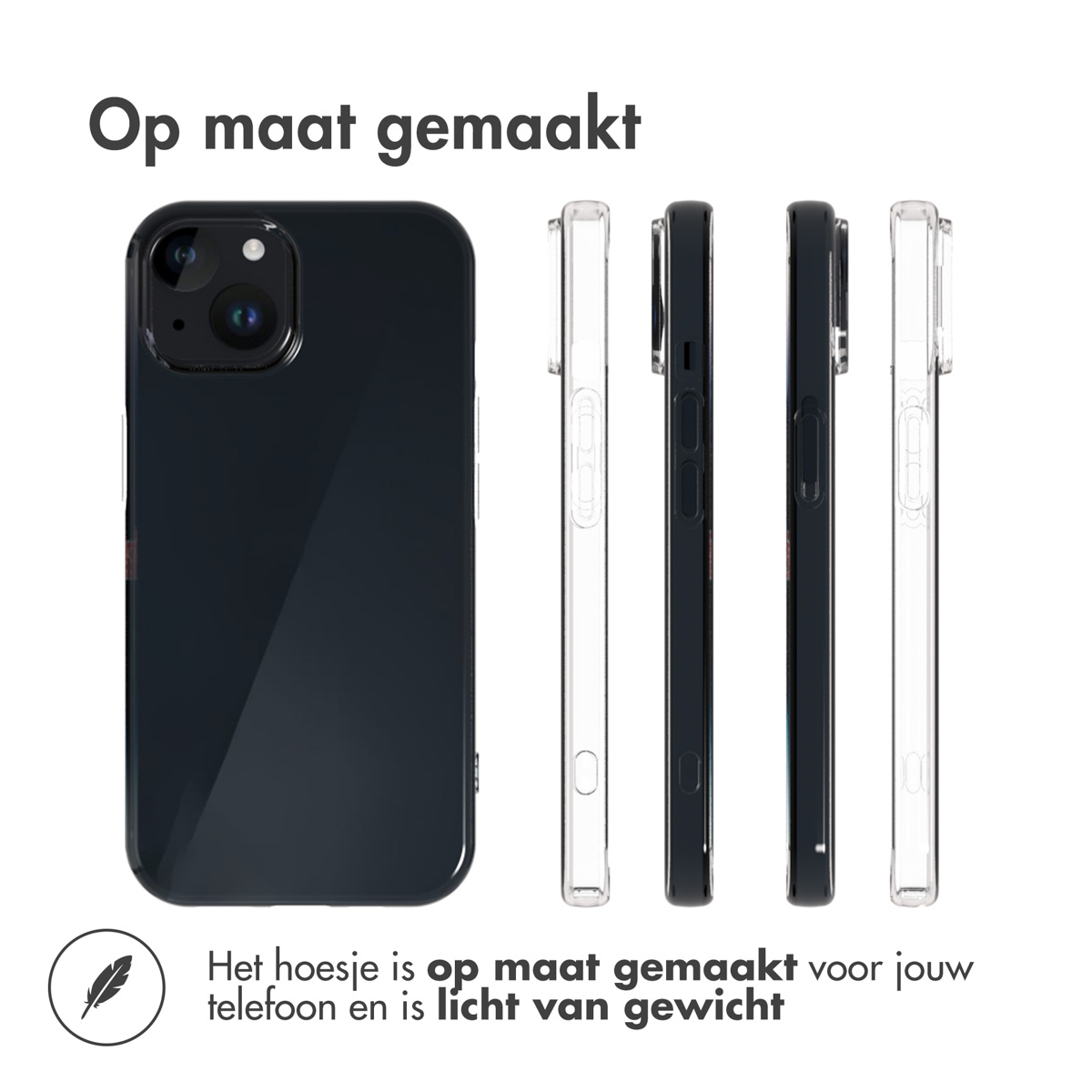 Accezz Clear Backcover Apple iPhone 15 - Transparant - Afbeelding 2