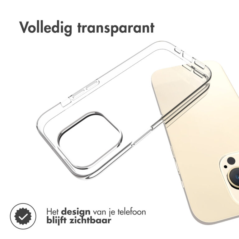Accezz Clear Backcover Apple iPhone 15 Pro - Transparant - Afbeelding 5