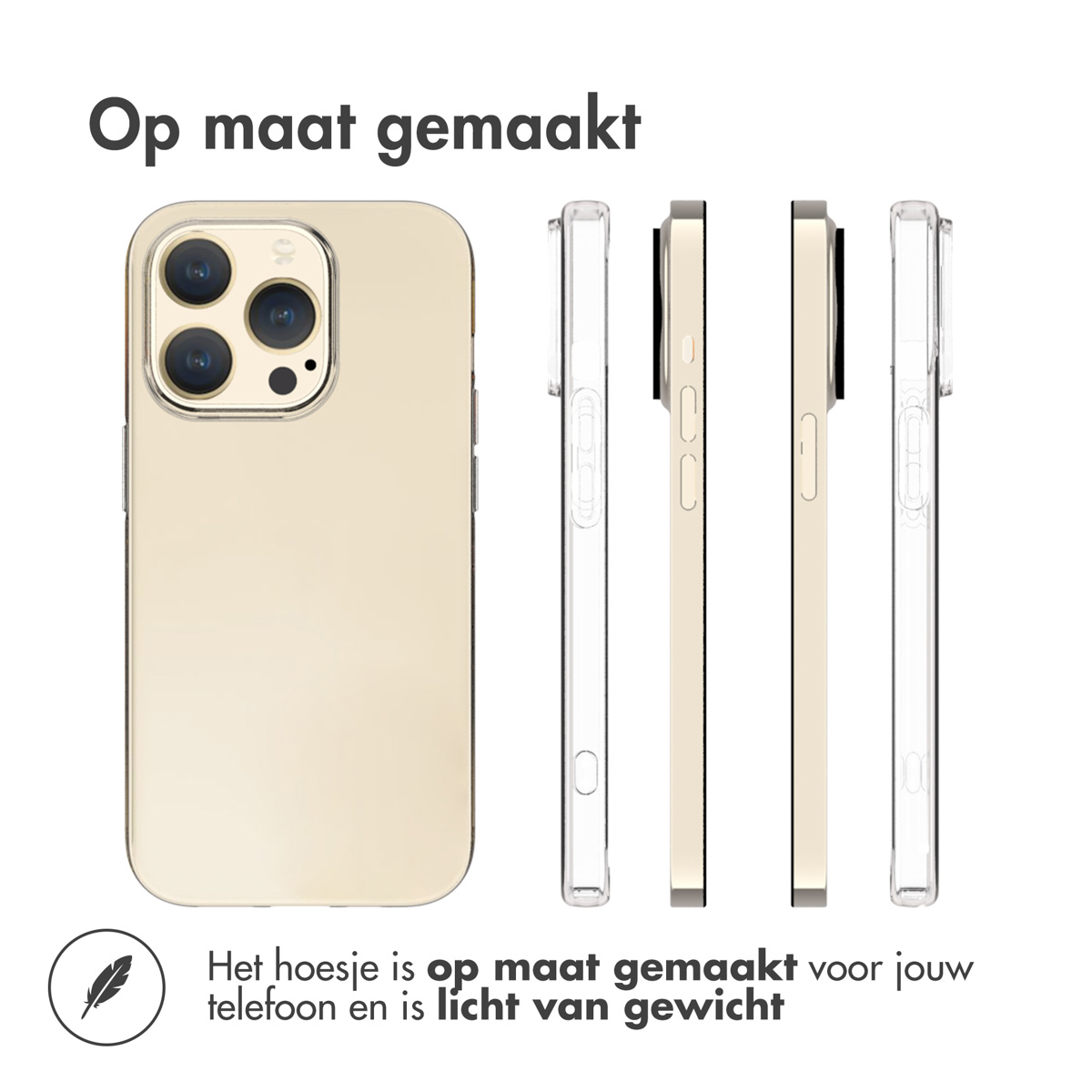 Accezz Clear Backcover Apple iPhone 15 Pro - Transparant - Afbeelding 3