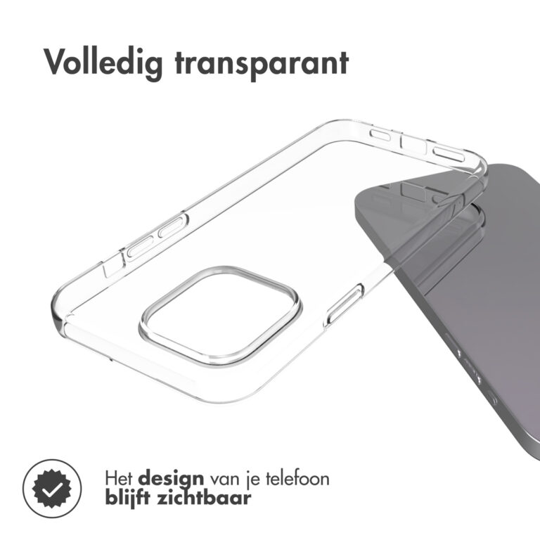 Accezz Clear Backcover Apple iPhone 15 Pro Max - Transparant - Afbeelding 5